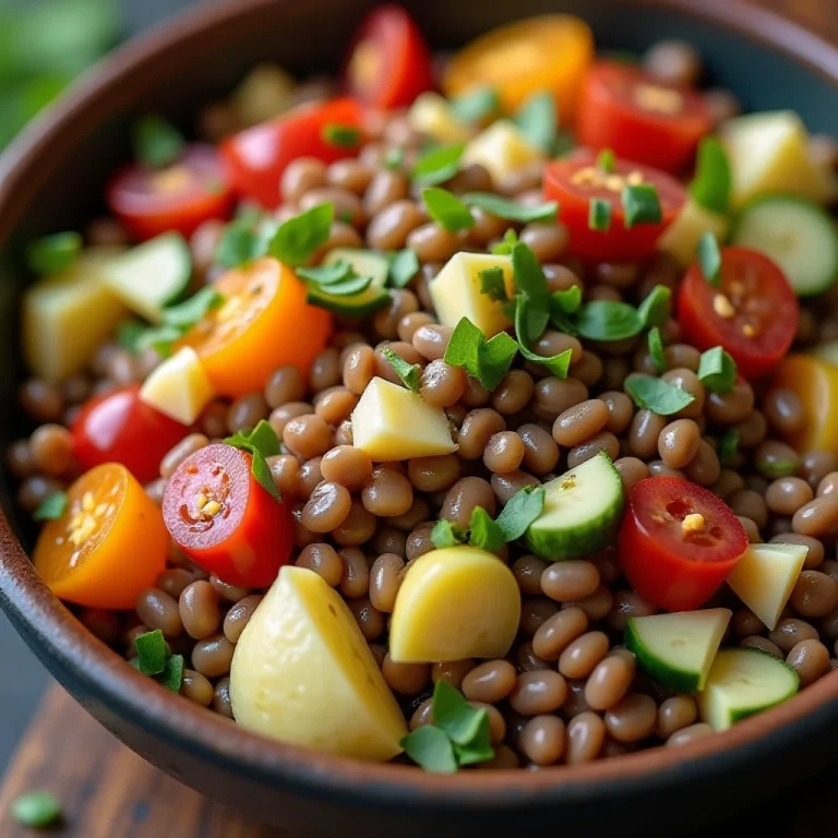 Receita Facil de Salada de Lentilha para o Dia a Dia