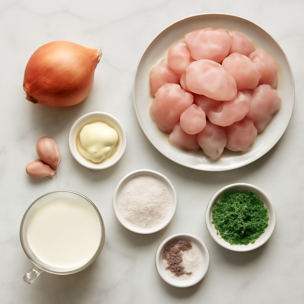 Ingredients for Creme de Frango Receita Facil e Deliciosa para o Dia a Dia