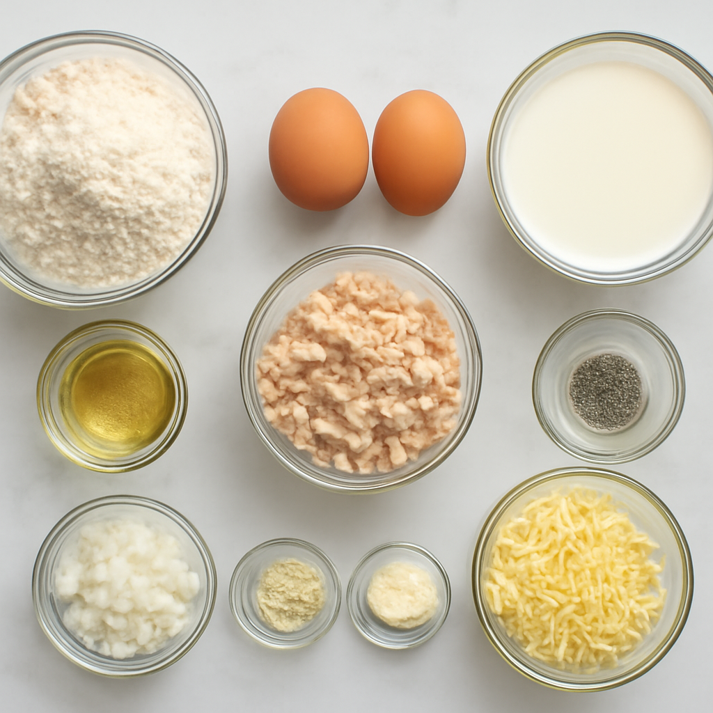 Ingredients for Panqueca de Frango: Receita Facil e Deliciosa para o Dia a Dia
