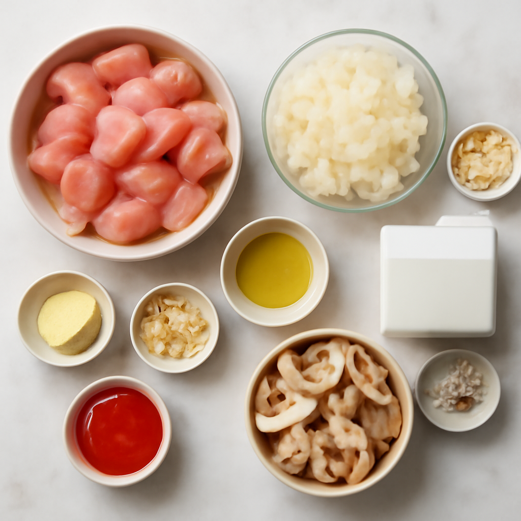 Ingredients for Strogonoff de Frango Facil e Delicioso - Receita Caseira