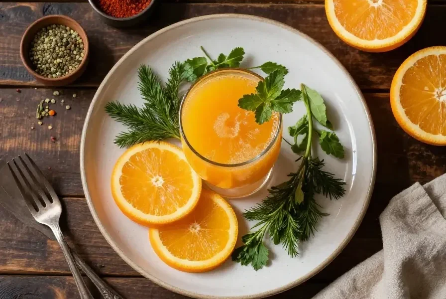 Copo Refrescante de Suco de Laranja