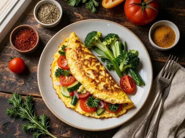 Omelete recheado fit em 5 minutos 🍳 (receita rápida)